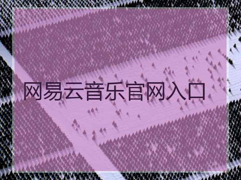 网易云音乐官网入口 网易云音乐官网入口