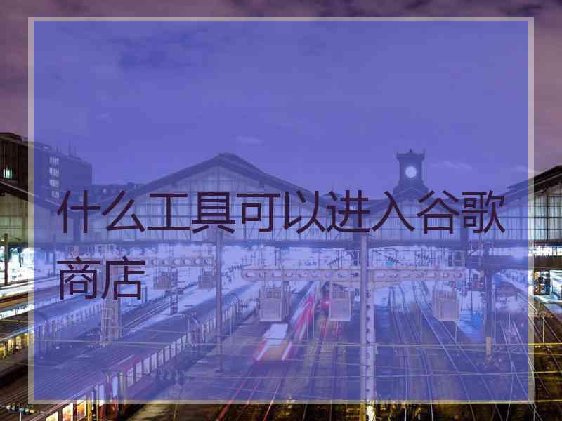 什么工具可以进入谷歌商店 什么工具可以进入谷歌商店