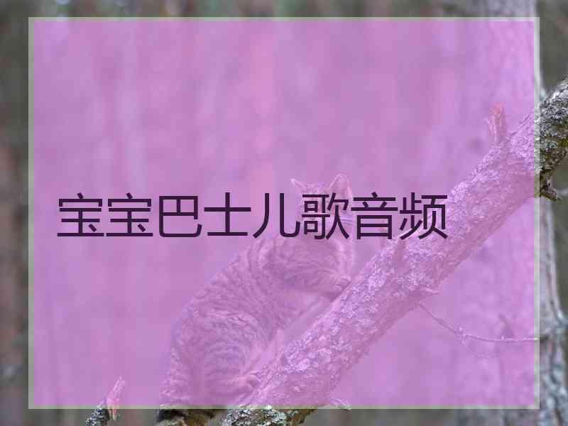 宝宝巴士儿歌音频 宝宝巴士儿歌音频
