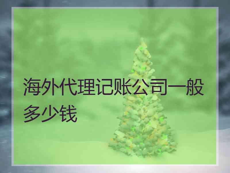 海外代理记账公司一般多少钱 海外代理记账公司一般多少钱