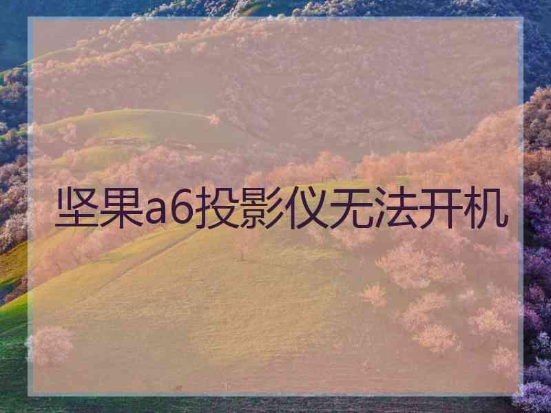 坚果a6投影仪无法开机 坚果a6投影仪无法开机