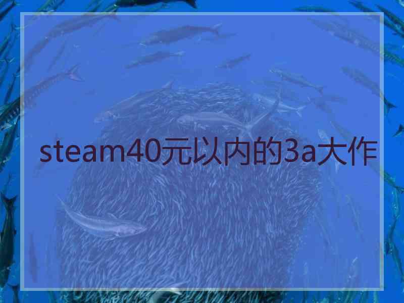 steam40元以内的3a大作 steam40元以内的3a大作