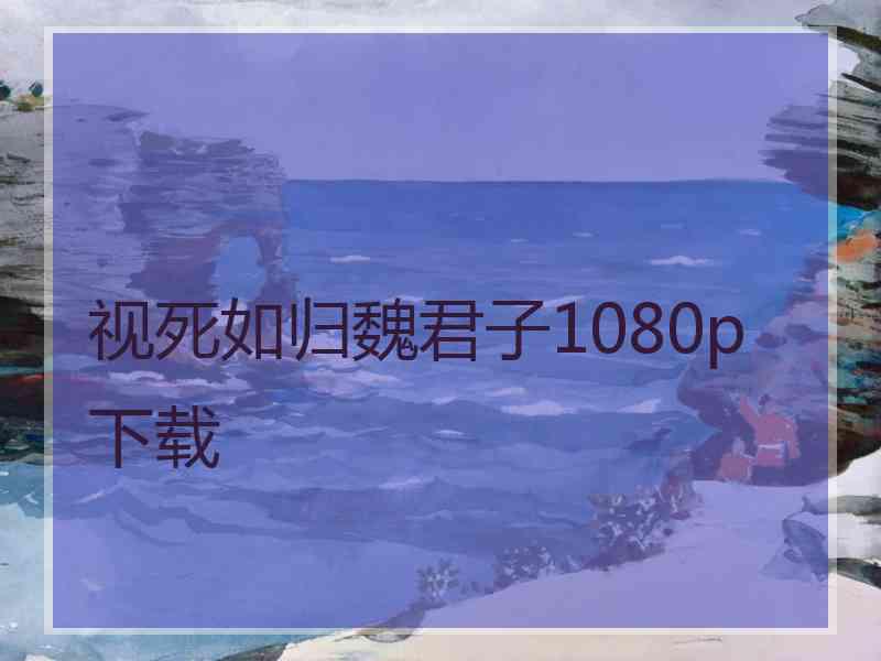 视死如归魏君子1080p 下载 视死如归魏君子1080p 下载