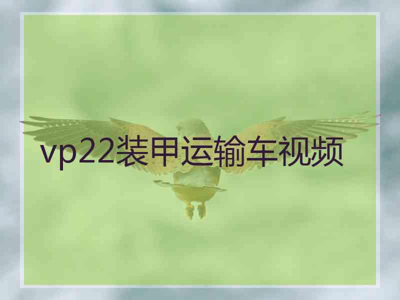 vp22装甲运输车视频 vp22装甲运输车视频