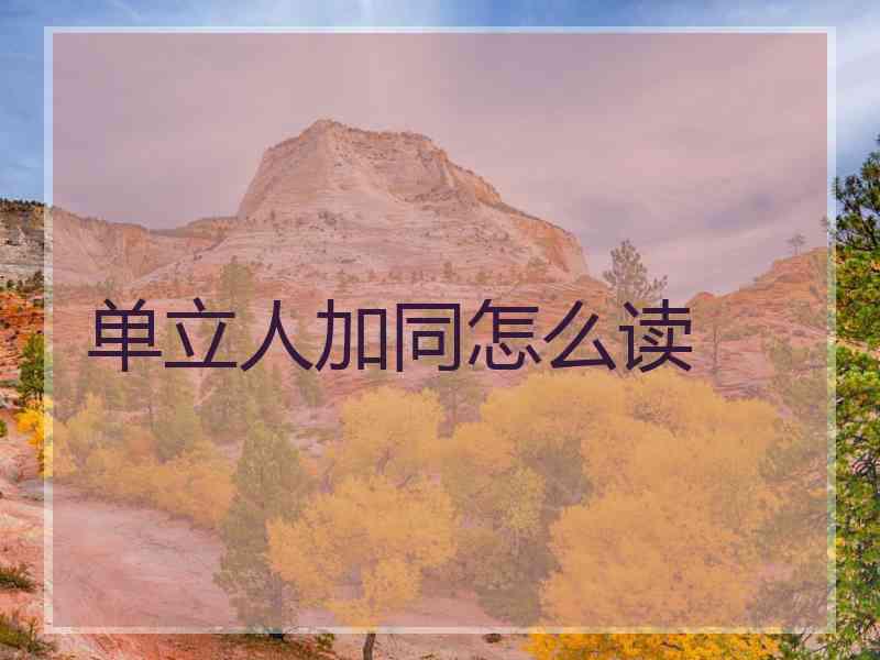 单立人加同怎么读 单立人加同怎么读
