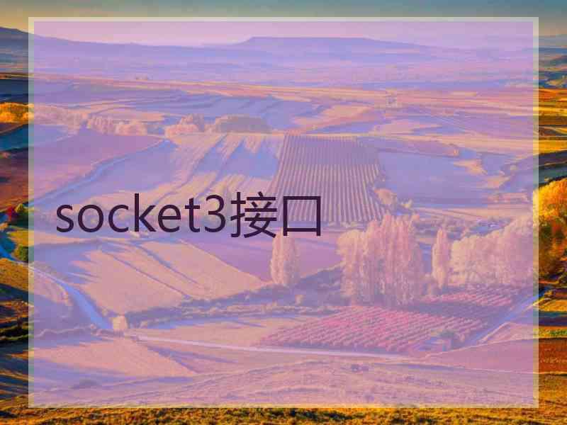 socket3接口 socket3接口