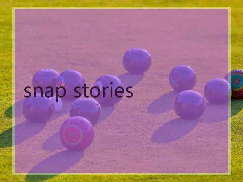 snap stories