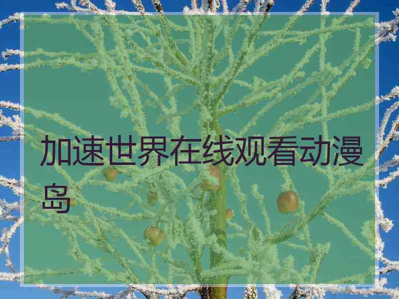 加速世界在线观看动漫岛 加速世界在线观看动漫岛