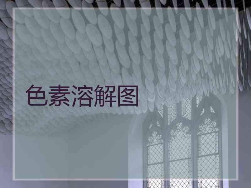 色素溶解图 色素溶解图
