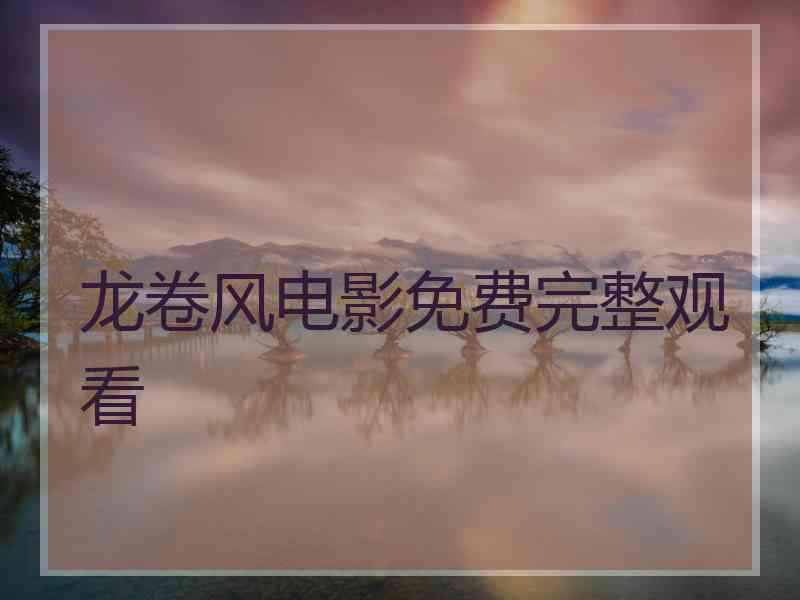 龙卷风电影免费完整观看 龙卷风电影免费完整观看
