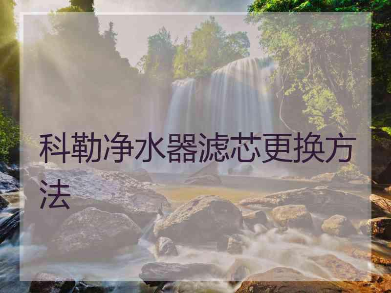 科勒净水器滤芯更换方法 科勒净水器滤芯更换方法