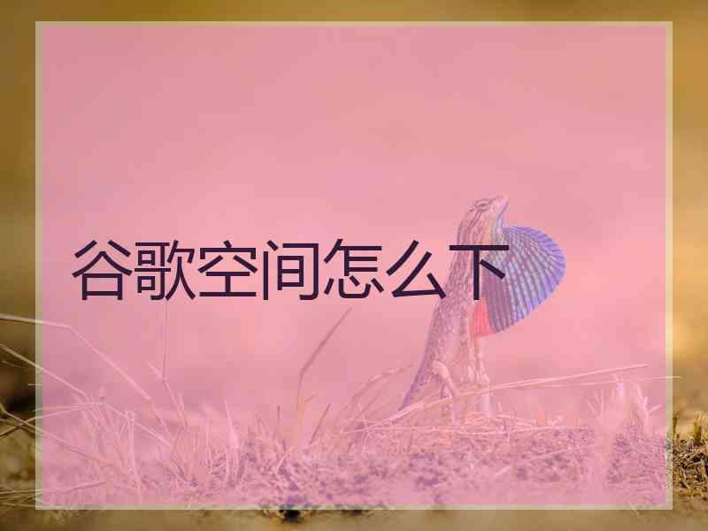 谷歌空间怎么下 谷歌空间怎么下