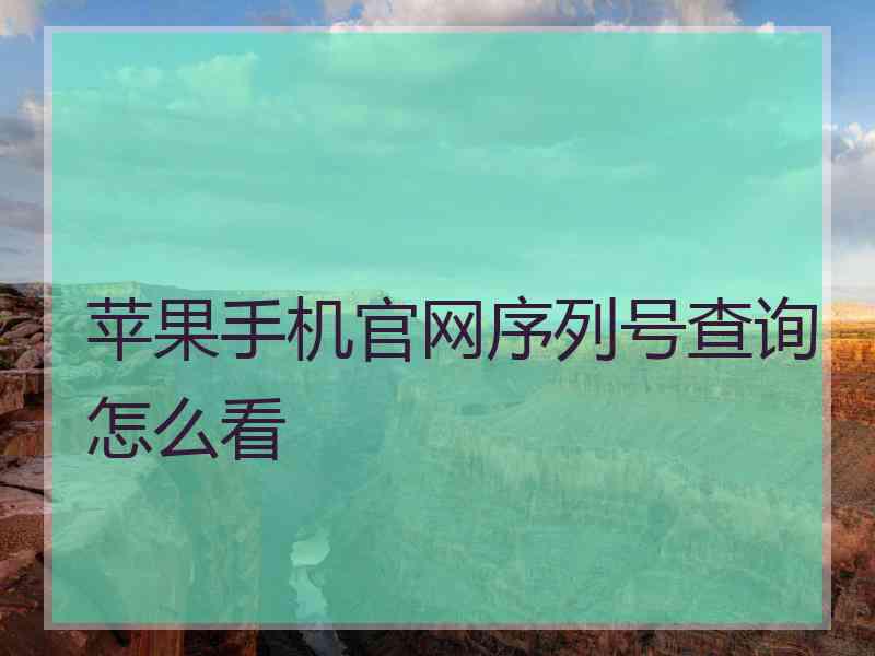 苹果手机官网序列号查询怎么看 苹果手机官网序列号查询怎么看