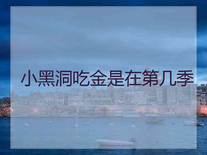 小黑洞吃金是在第几季 小黑洞吃金是在第几季
