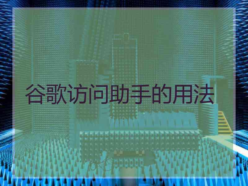 谷歌访问助手的用法 谷歌访问助手的用法