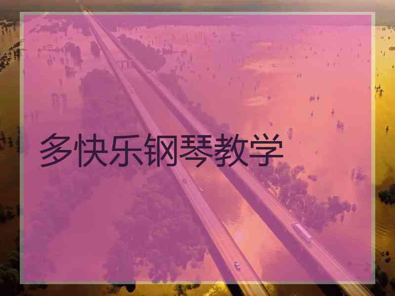 多快乐钢琴教学 多快乐钢琴教学
