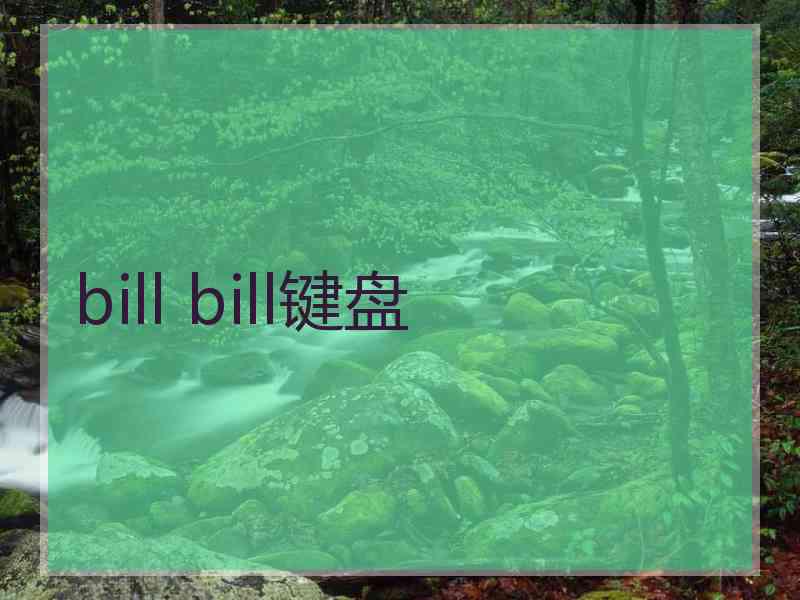 bill bill键盘 bill bill键盘