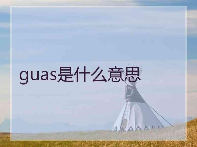 guas是什么意思 guas是什么意思