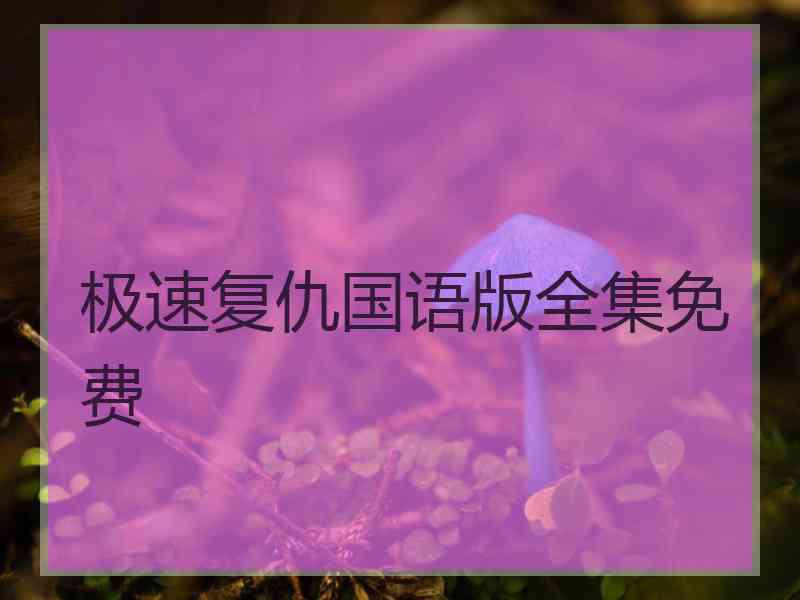 极速复仇国语版全集免费 极速复仇国语版全集免费