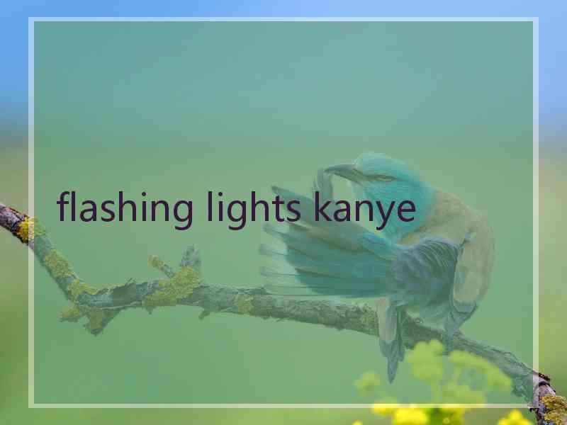 flashing lights kanye
