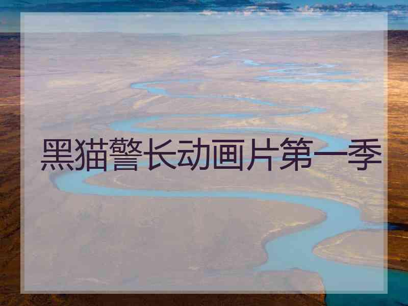 黑猫警长动画片第一季 黑猫警长动画片第一季