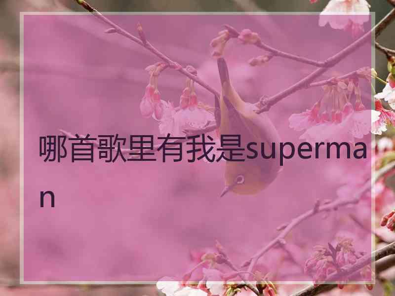哪首歌里有我是superman 哪首歌里有我是superman