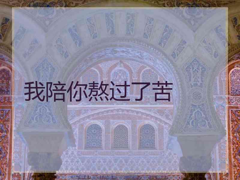 我陪你熬过了苦 我陪你熬过了苦