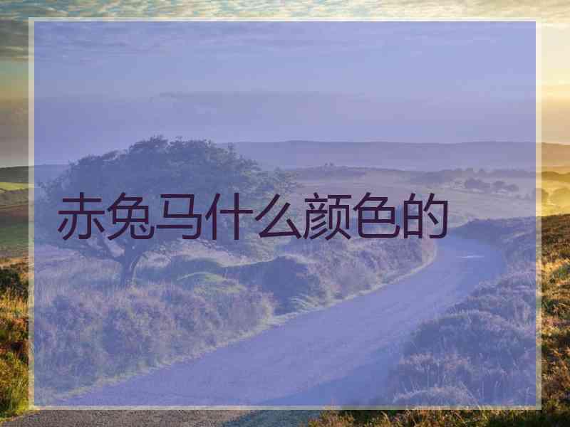 赤兔马什么颜色的 赤兔马什么颜色的
