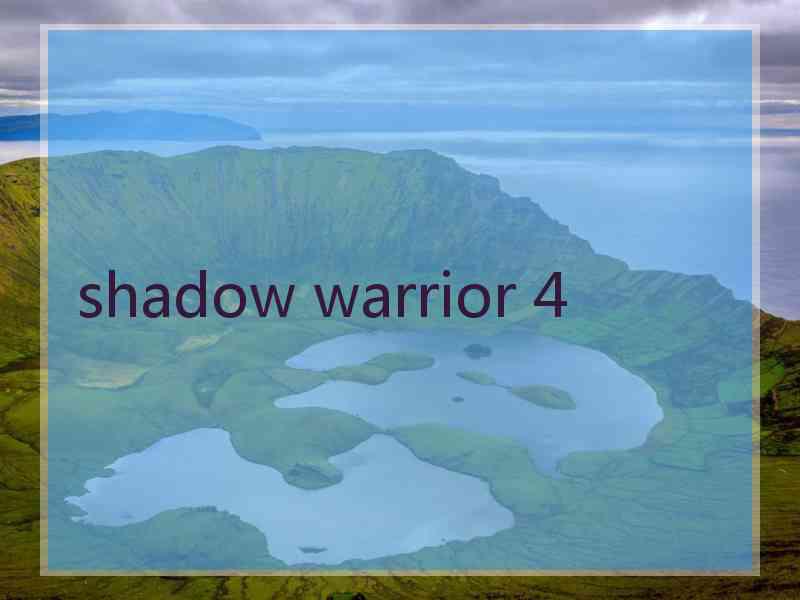 shadow warrior 4 shadow warrior 4