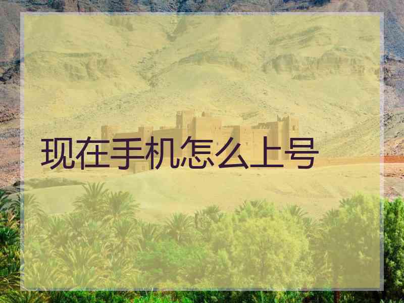 现在手机怎么上号 现在手机怎么上号