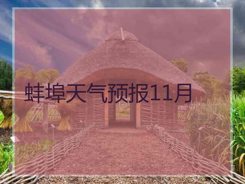 蚌埠天气预报11月 蚌埠天气预报11月