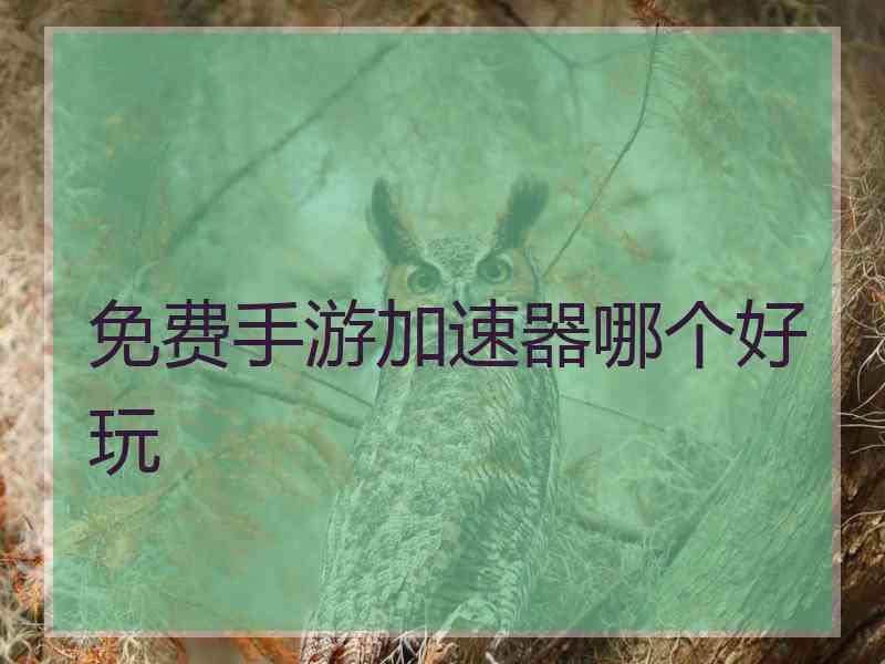 免费手游加速器哪个好玩 免费手游加速器哪个好玩