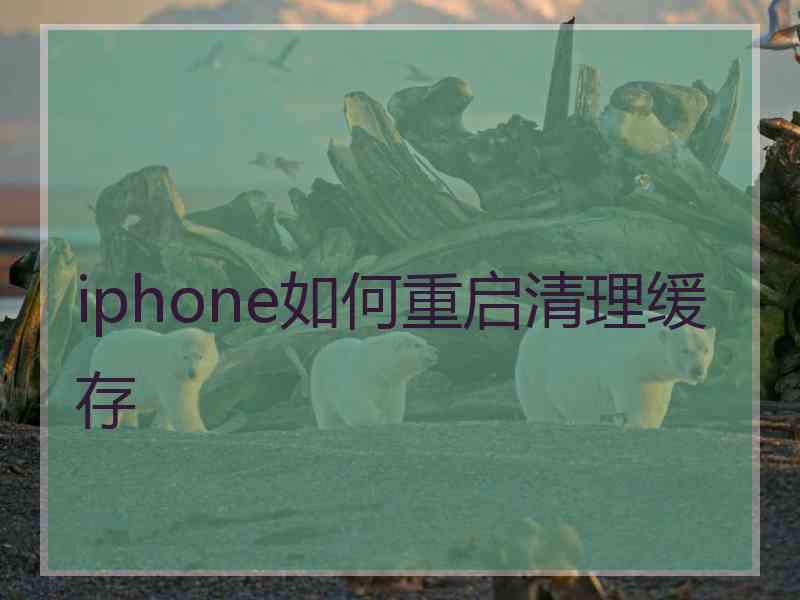 iphone如何重启清理缓存 iphone如何重启清理缓存