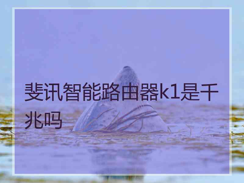 斐讯智能路由器k1是千兆吗 斐讯智能路由器k1是千兆吗
