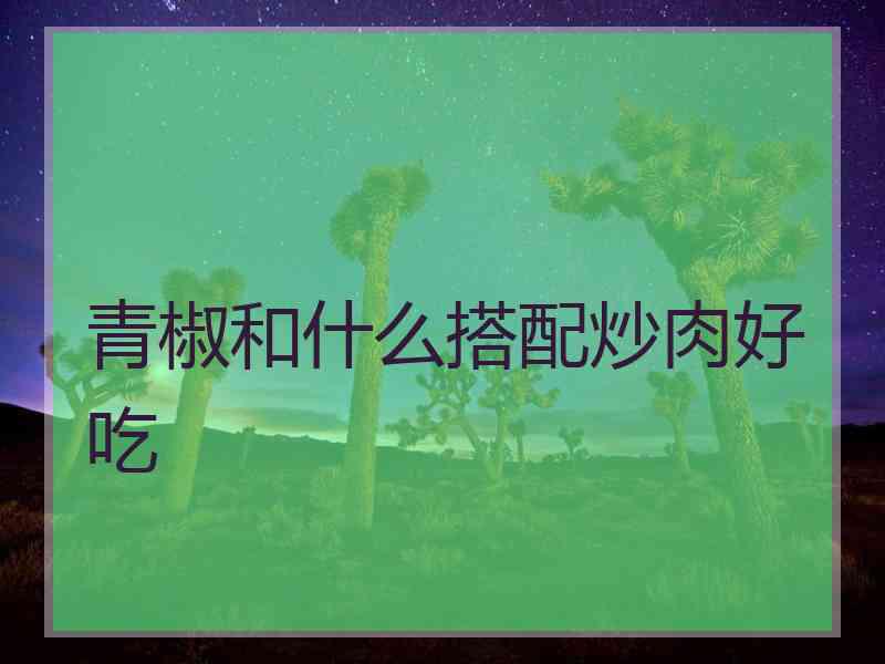 青椒和什么搭配炒肉好吃 青椒和什么搭配炒肉好吃