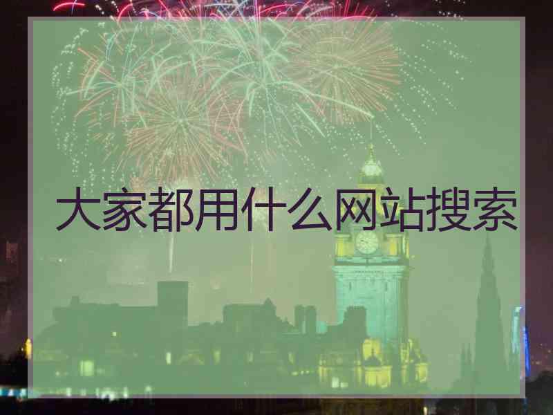 大家都用什么网站搜索 大家都用什么网站搜索
