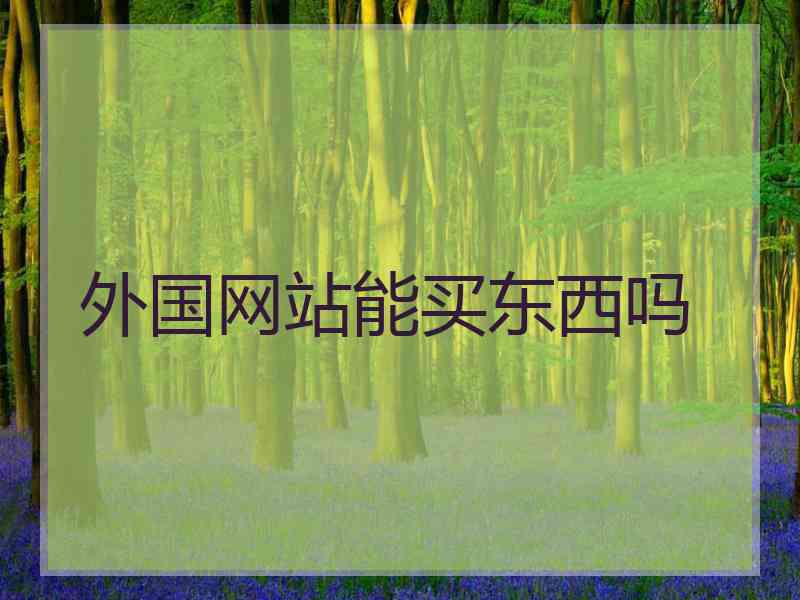 外国网站能买东西吗 外国网站能买东西吗