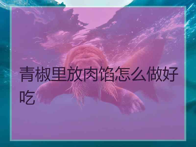 青椒里放肉馅怎么做好吃 青椒里放肉馅怎么做好吃