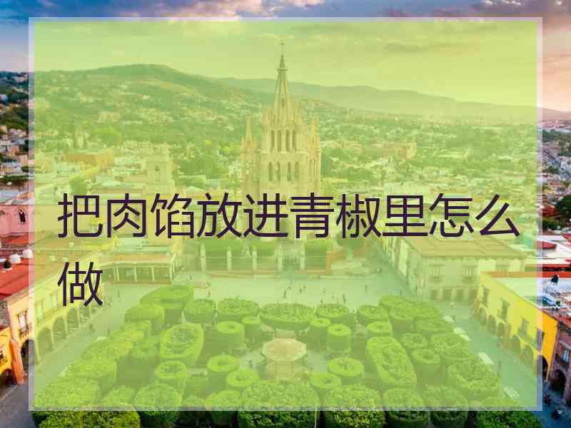 把肉馅放进青椒里怎么做 把肉馅放进青椒里怎么做