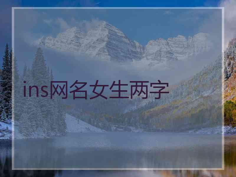 ins网名女生两字 ins网名女生两字