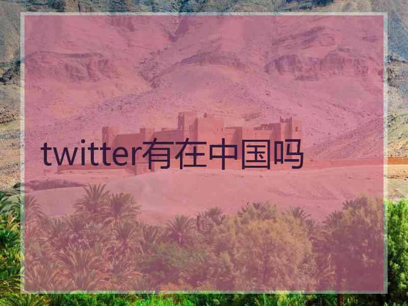 twitter有在中国吗 twitter有在中国吗