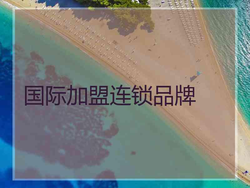 国际加盟连锁品牌 国际加盟连锁品牌