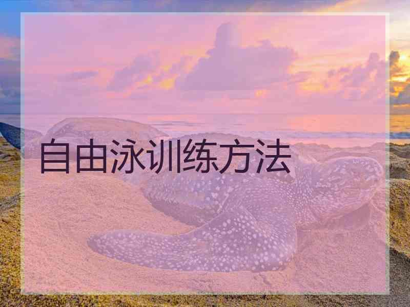 自由泳训练方法 自由泳训练方法