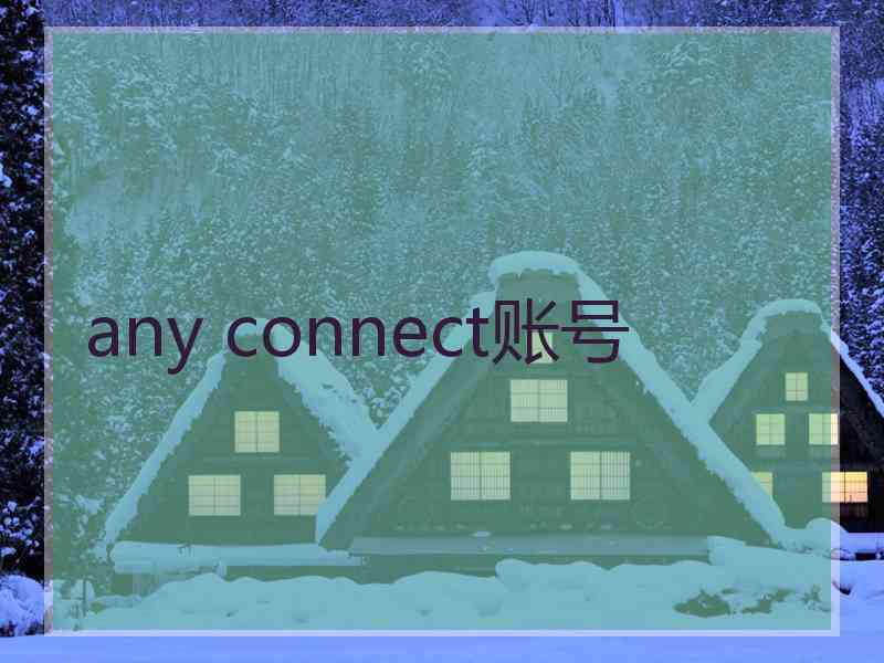 any connect账号