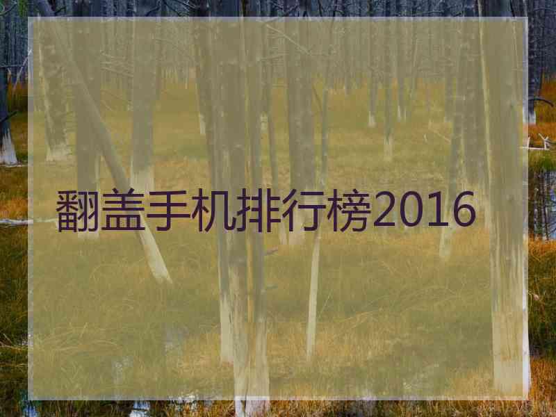 翻盖手机排行榜2016 翻盖手机排行榜2016
