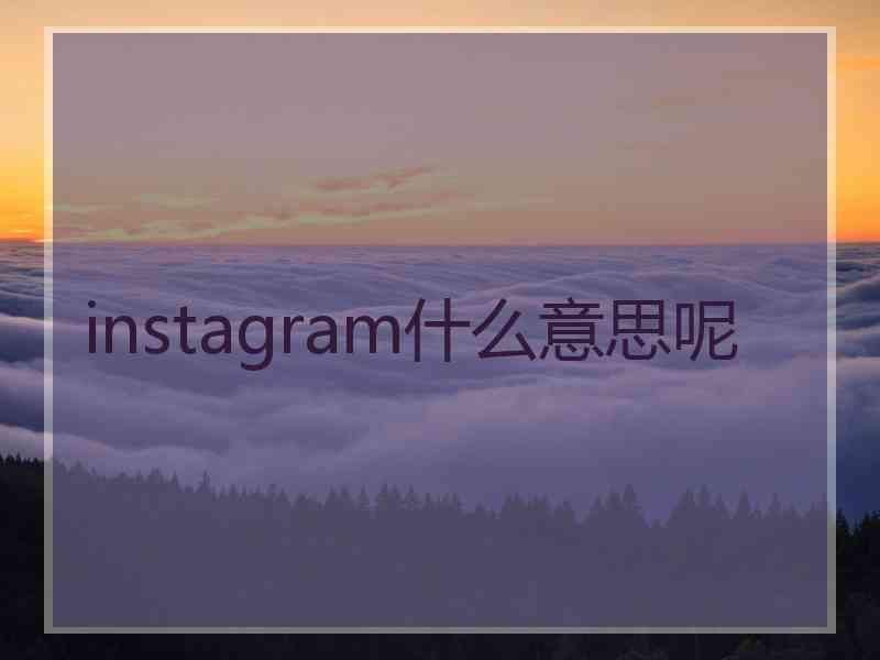 instagram什么意思呢 instagram什么意思呢