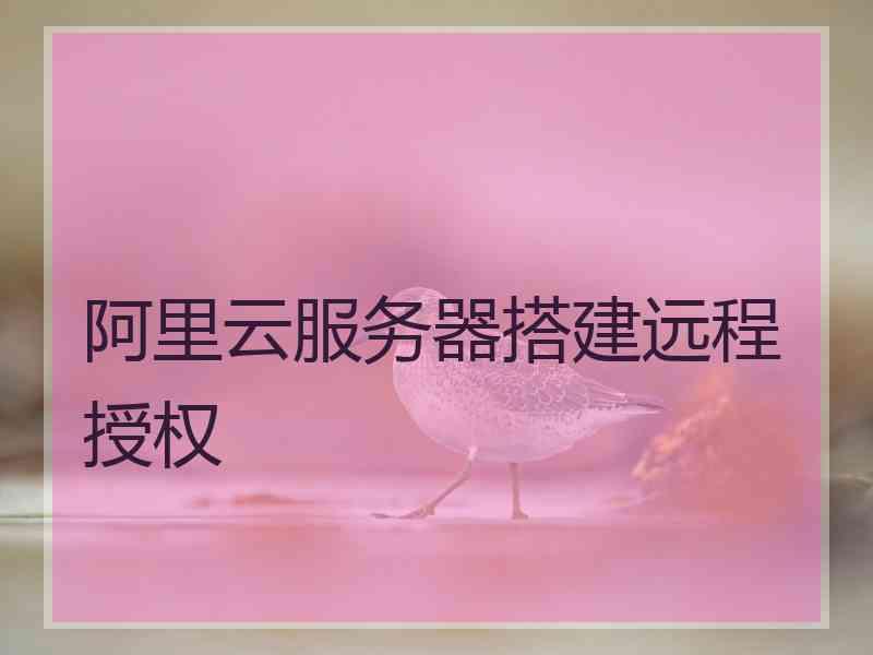 阿里云服务器搭建远程授权 阿里云服务器搭建远程授权