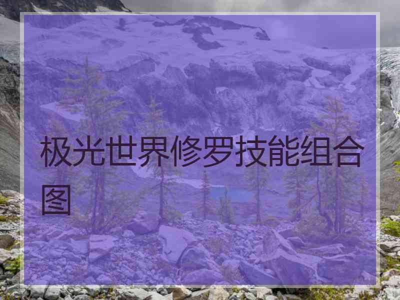极光世界修罗技能组合图 极光世界修罗技能组合图