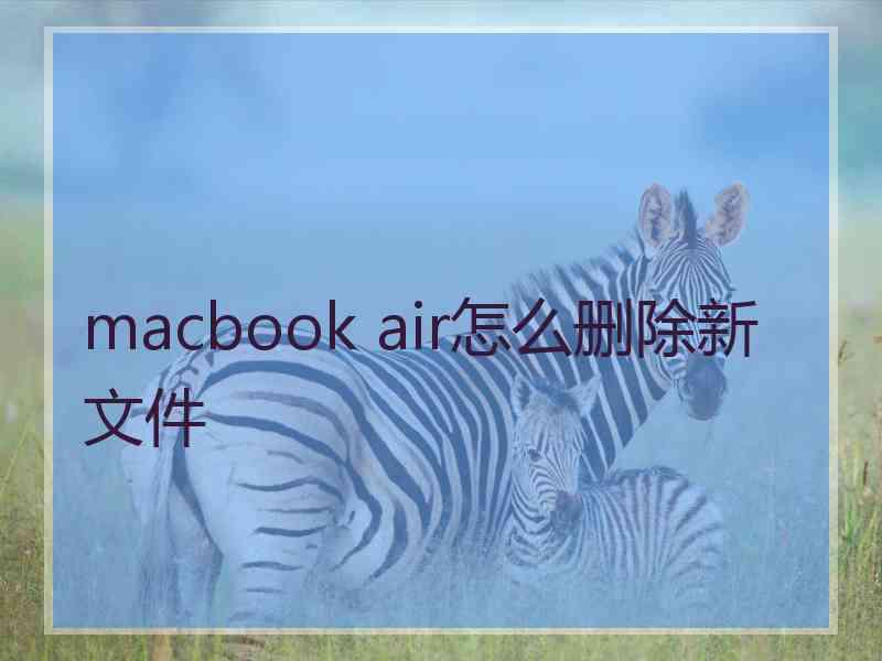 macbook air怎么删除新文件
