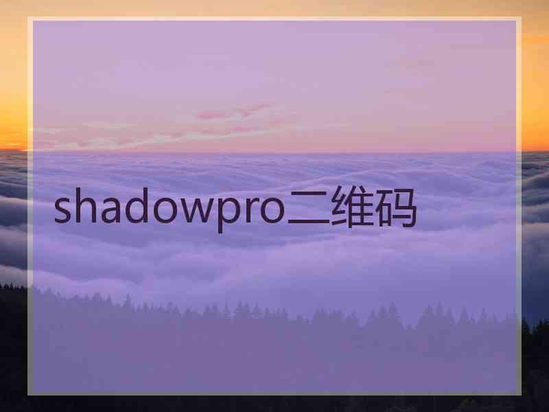 shadowpro二维码